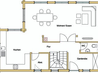 Blockhaus B138 Görlitz von Frammelsberger Holzbau, Blockhaus Grundriss 1