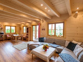 Blockhaus B138 Görlitz von Frammelsberger Holzbau, Blockhaus Innenansicht 2