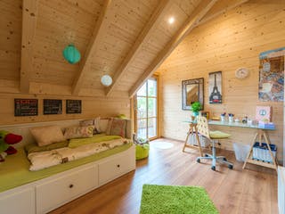 Blockhaus B138 Görlitz von Frammelsberger Holzbau, Blockhaus Innenansicht 7