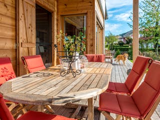 Blockhaus B155 Krank von Frammelsberger Holzbau, Blockhaus Außenansicht 7