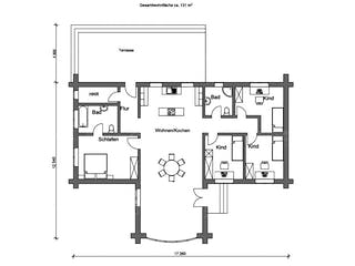 Blockhaus Blockhaus Hamburg von Holzbau Rustikal - Blockhäuser Bausatzhaus ab 155235€, Satteldach-Klassiker Grundriss 1