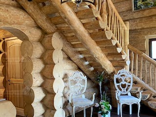 Blockhaus Blockhaus Montreal von Holzbau Rustikal - Blockhäuser Bausatzhaus ab 211680€, Satteldach-Klassiker Innenansicht 2