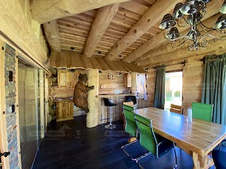 Blockhaus Blockhaus Ostsee von Holzbau Rustikal - Blockhäuser Bausatzhaus ab 73756€, Pultdachhaus Innenansicht 1