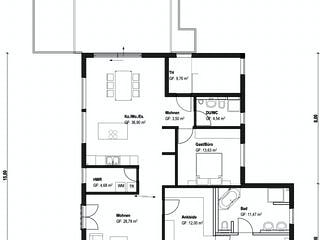 Fertighaus Homestory 173 von Lehner Haus Schlüsselfertig ab 972400€, Satteldach-Klassiker Grundriss 1