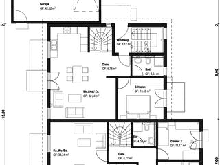 Fertighaus Homestory 173 von LEHNER HAUS - Mehrfamilienhäuser Schlüsselfertig ab 972400€, Satteldach-Klassiker Grundriss 2