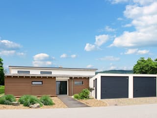 Fertighaus Homestory 196 von Lehner Haus Schlüsselfertig ab 314600€, Bungalow Außenansicht 1