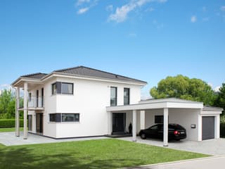 Fertighaus Homestory 244 von LEHNER HAUS Schlüsselfertig ab 390000€, Stadtvilla Außenansicht 2