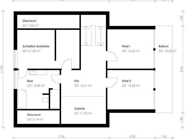 Fertighaus Homestory 308 von LEHNER HAUS Schlüsselfertig ab 538720€, Fachwerk Grundriss 1