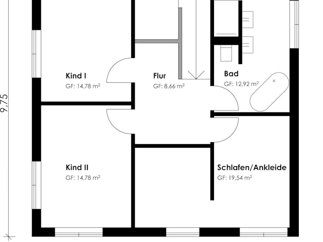 Fertighaus Homestory 309 von LEHNER HAUS Schlüsselfertig ab 355940€, Stadtvilla Grundriss 1