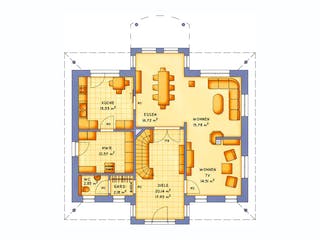 Massivhaus VarioToscana 185 von HSE Massivhaus Schlüsselfertig ab 404540€, Stadtvilla Grundriss 1