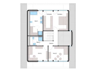 Fertighaus HUF Haus MODUM 8 Beispiel 5 von HUF HAUS, Fachwerk Grundriss 2