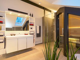 Fertighaus HUF Haus MODUM 8 Beispiel 5 von HUF HAUS, Fachwerk Innenansicht 4