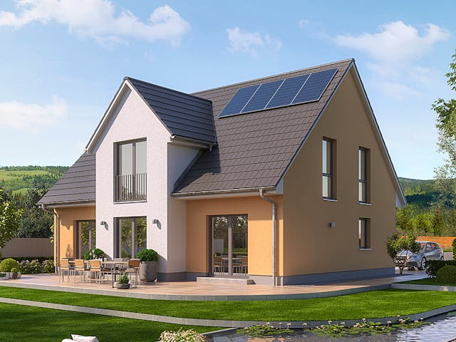 Massivhaus Alto 650 von Heinz von Heiden Zentrale Schlüsselfertig ab 361442€, Satteldach-Klassiker Außenansicht 1