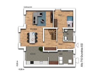 Massivhaus Alto 710 von Heinz von Heiden Zentrale Schlüsselfertig ab 332552.4€, Satteldach-Klassiker Grundriss 1