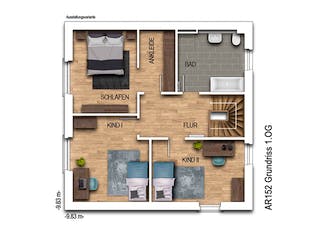 Massivhaus Arcus 152 von Heinz von Heiden Zentrale Schlüsselfertig ab 317304.1€, Stadtvilla Grundriss 2