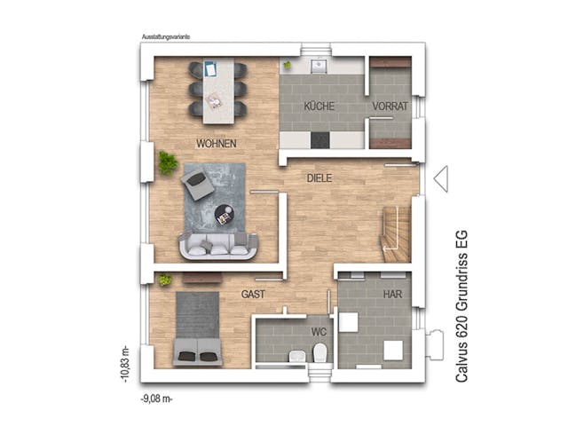 Massivhaus Calvus 620 von Heinz von Heiden Zentrale Schlüsselfertig ab 331928€, Satteldach-Klassiker Grundriss 1 Massivhaus Calvus 620 von Heinz von Heiden Zentrale Schlüsselfertig ab 331928€, Satteldach-Klassiker Grundriss 1