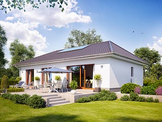 Massivhaus Cumulus 560 von Heinz von Heiden Zentrale Schlüsselfertig ab 240045.1€, Bungalow Außenansicht 1