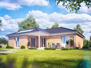 Massivhaus Cumulus 670 von Heinz von Heiden Zentrale Schlüsselfertig ab 281841.2€, Bungalow Außenansicht 1