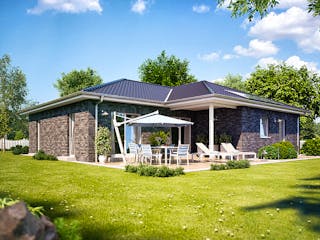 Massivhaus Cumulus 770 von Heinz von Heiden Zentrale Schlüsselfertig ab 290097.5€, Bungalow Außenansicht 1