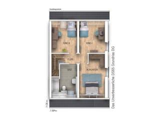 Massivhaus Das Unverbesserliche DS65 von Heinz von Heiden Zentrale Schlüsselfertig ab 228515€, Grundriss 2
