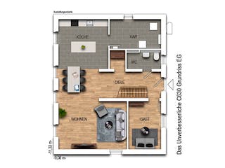 Massivhaus Das Unverbesserliche C630 von Heinz von Heiden Zentrale Schlüsselfertig ab 260115.6€, Grundriss 1