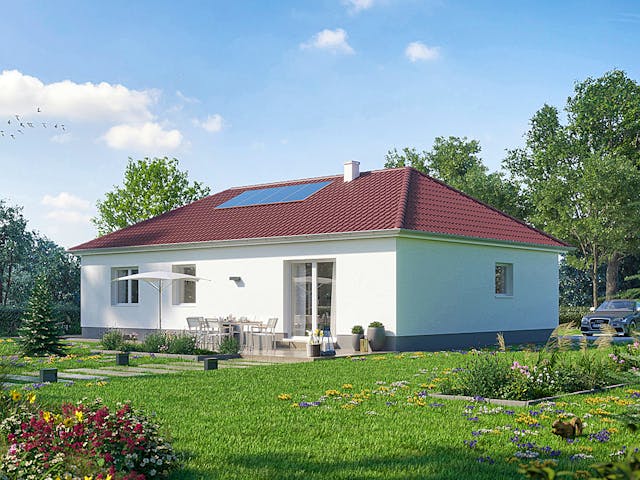 Massivhaus Der Unverbesserliche B760 von Heinz von Heiden Zentrale Schlüsselfertig ab 207515€, Bungalow Außenansicht 1 Massivhaus Der Unverbesserliche B760 von Heinz von Heiden Zentrale Schlüsselfertig ab 207515€, Bungalow Außenansicht 1