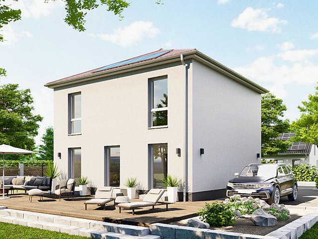 Massivhaus Die Unverbesserliche V110 von Heinz von Heiden Zentrale Schlüsselfertig ab 238417€, Stadtvilla Außenansicht 1