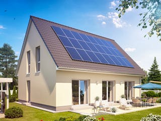 Massivhaus Alto 63K von Heinz von Heiden Zentrale Schlüsselfertig ab 342665.1€, Satteldach-Klassiker Außenansicht 1