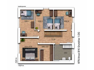 Massivhaus Arcus B1K von Heinz von Heiden Zentrale Schlüsselfertig ab 405770.3€, Stadtvilla Grundriss 2