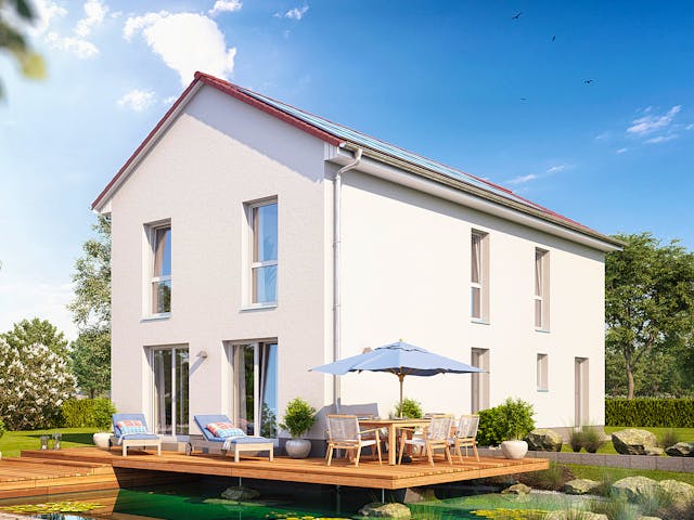 Massivhaus Calvus 26K von Heinz von Heiden Zentrale Schlüsselfertig ab 377781€, Satteldach-Klassiker Außenansicht 1 Massivhaus Calvus 26K von Heinz von Heiden Zentrale Schlüsselfertig ab 377781€, Satteldach-Klassiker Außenansicht 1