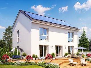 Massivhaus Calvus 63K von Heinz von Heiden Zentrale Schlüsselfertig ab 367692.3€, Satteldach-Klassiker Außenansicht 1