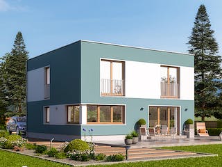 Massivhaus Stratus 150 von Heinz von Heiden Zentrale Schlüsselfertig ab 336033.2€, Cubushaus Außenansicht 1