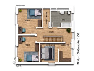 Massivhaus Stratus 150 von Heinz von Heiden Zentrale Schlüsselfertig ab 336033.2€, Cubushaus Grundriss 2