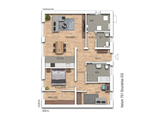 Massivhaus Velum 751 von Heinz von Heiden Zentrale Schlüsselfertig ab 271272€, Bungalow Grundriss 1 Massivhaus Velum 751 von Heinz von Heiden Zentrale Schlüsselfertig ab 271272€, Bungalow Grundriss 1