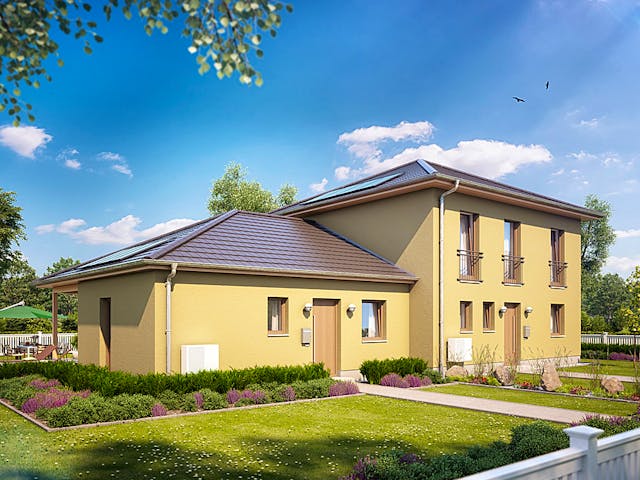 Massivhaus Zweifamilienhaus 131 von Heinz von Heiden Zentrale Schlüsselfertig ab 447753€, Stadtvilla Außenansicht 1