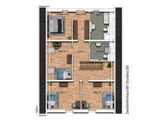 Massivhaus Zweifamilienhaus 881 von Heinz von Heiden Zentrale Schlüsselfertig ab 443125.8€, Satteldach-Klassiker Grundriss 2