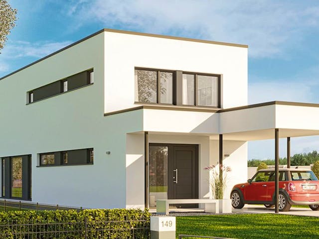 Fertighaus BALANCE 145 V3 von Bien-Zenker Ausbauhaus ab 424529€,  Außenansicht 1