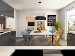 Massivhaus Bungalow 131 von Schmid-Haus Bausatzhaus ab 314800€, Bungalow Innenansicht 2