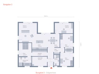 Fertighaus Bungalow 3 Walmdach von OKAL Haus Schlüsselfertig ab 464100€,  Innenansicht 1