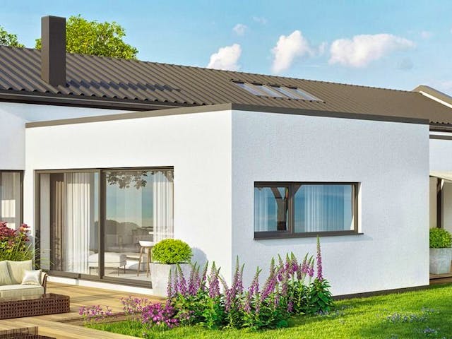 Massivhaus Bungalow Remalia von GfG-Architektenhäuser, Bungalow Außenansicht 1