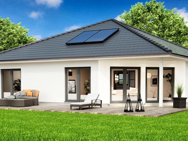 Fertighaus Bungalow SH 150 B von ScanHaus Marlow, Bungalow Außenansicht 1 Fertighaus Bungalow SH 150 B von ScanHaus Marlow, Bungalow Außenansicht 1