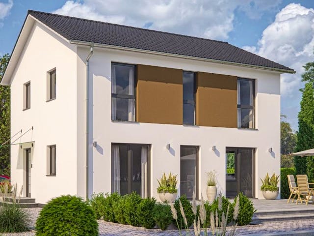 Fertighaus CLOU 135 (Satteldach) von RENSCH-HAUS,  Außenansicht 1