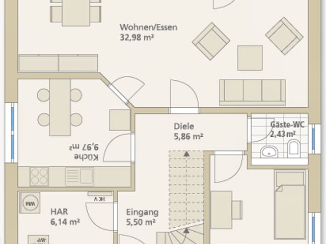 Massivhaus COMPACT 133 von Siewert Hausbau,  Innenansicht 6