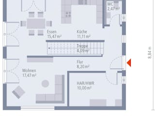 Fertighaus Design 10 von OKAL Haus Schlüsselfertig ab 366900€,  Innenansicht 1