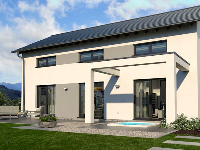 Fertighaus Design 5 von OKAL Haus Schlüsselfertig ab 413900€,  Außenansicht 1