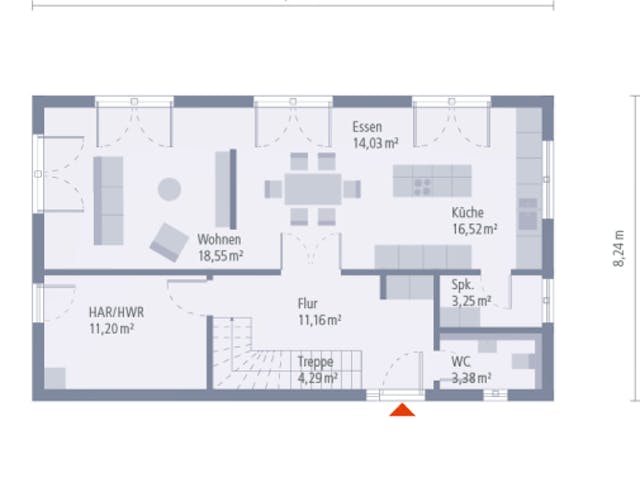 Fertighaus Design 5 von OKAL Haus Schlüsselfertig ab 413900€,  Innenansicht 1