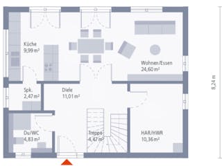 Fertighaus Design 9 von OKAL Haus Schlüsselfertig ab 363900€,  Innenansicht 1