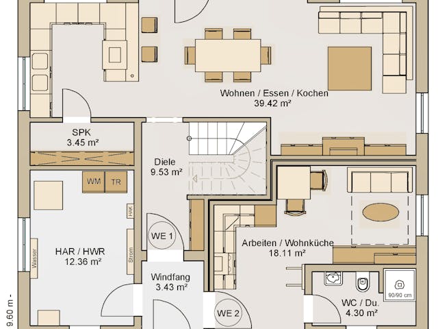Fertighaus Einfamilienhaus 35-181-150 mit Einliegerwohnung von BoHolz Haus Schlüsselfertig ab 467756€,  Innenansicht 3