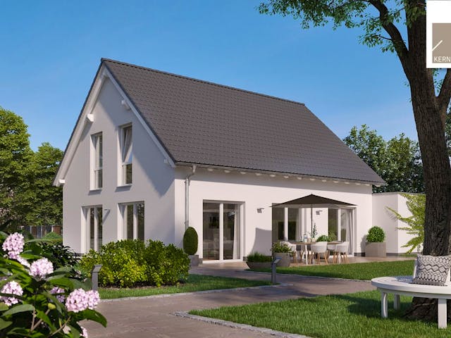 Massivhaus Familienhaus Anto von Kern-Haus Ausbauhaus ab 380900€,  Außenansicht 1