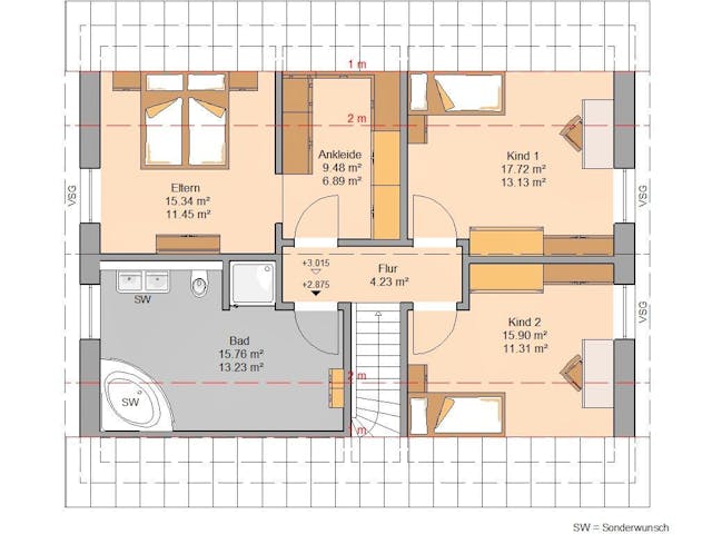 Massivhaus Familienhaus Anto von Kern-Haus Ausbauhaus ab 380900€,  Innenansicht 3